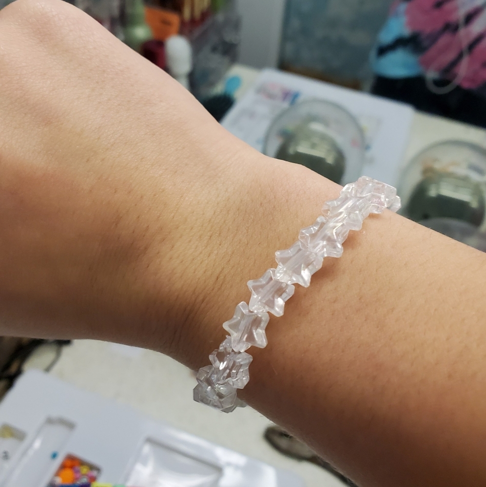 Clear starry night bracelet homemade